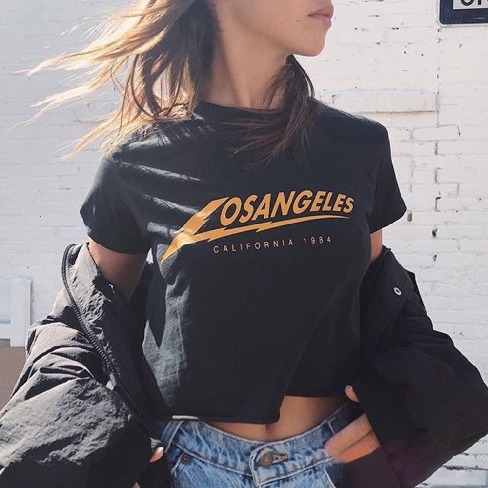 brandy melville cropped oversized tee